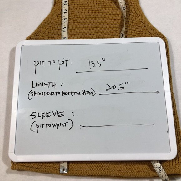 Madewell Womens XXS Chunky Knit Sweater Tank Top Ribbed Fall Gold Mustard - Picture 10 of 10